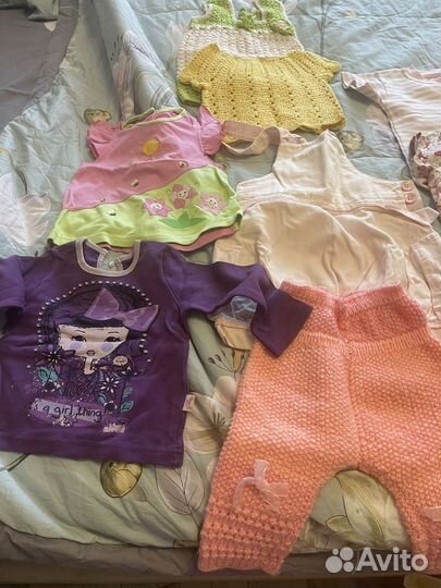 Вещи 2 пакета для новорожденых