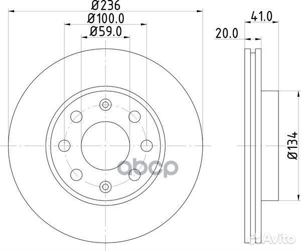 Диск тормозной перед ND6065K ND6065K nisshinbo