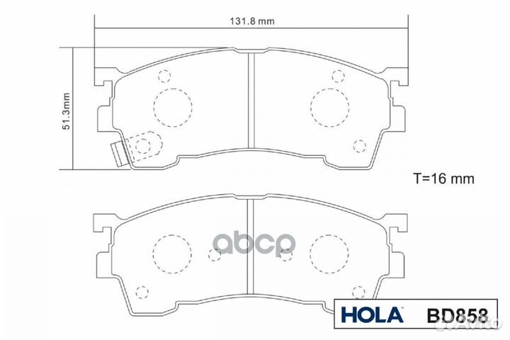 Колодки дисковые BD858 hola