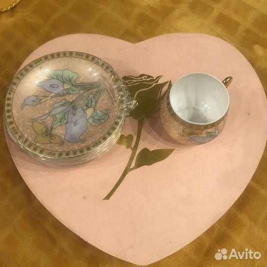 Новый Кофейный сервиз из фарфора