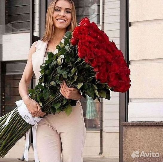 Высокие розы 150 160 170 180 190см доставка Москва