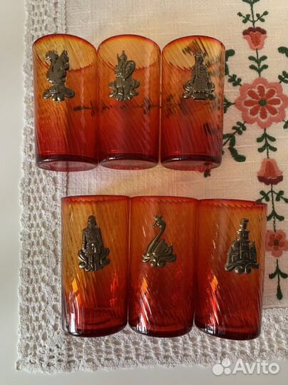 Стаканы «Сказки Пушкина» Винтаж СССР