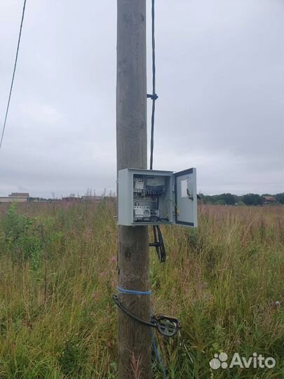 Электрик. Установка опор, подключение домов