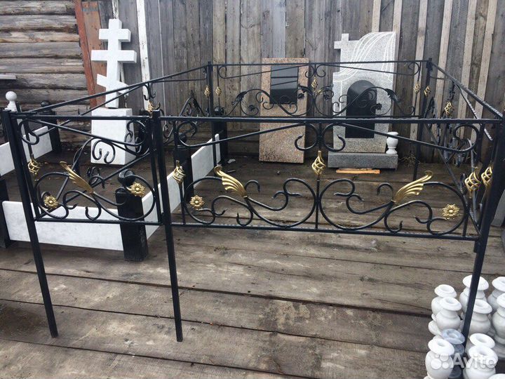 Изготовление памятников и ограждений, венки