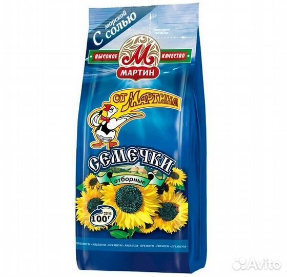 Семечки От Мартина Отборные с морской солью 100 г