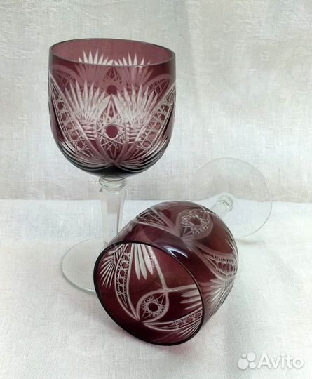 Бокалы цветное стекло СССР