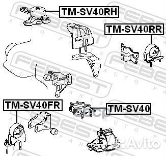 TM-SV40FR подушка двигателя camry TM-SV40FR Febest