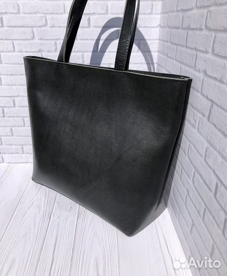 Сумка шоппер из натуральной кожи