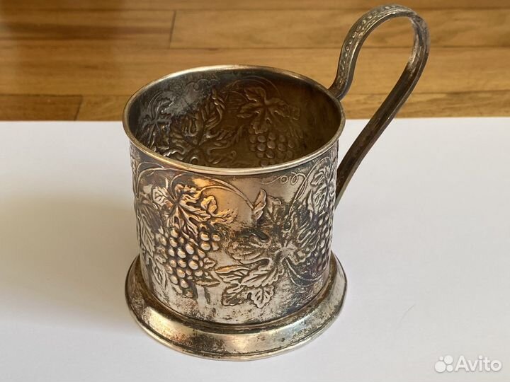 Советский Подстаканник Мельхиор Виноградная Лоза