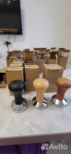 Темпер для кофе 51мм с деревянной ручкой