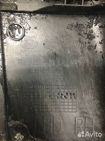 Обшивка стойки средней правой нижней Kia Rio