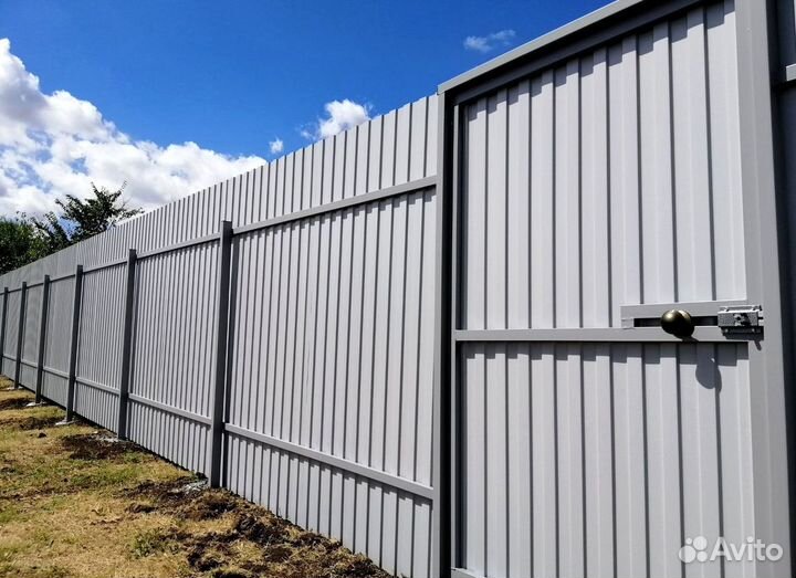 Забор из профнастила под ключ