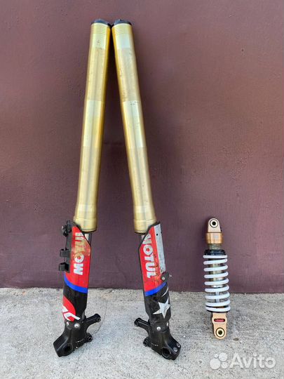 Подвеска питбайк: перья вилки + амортизатор DNM