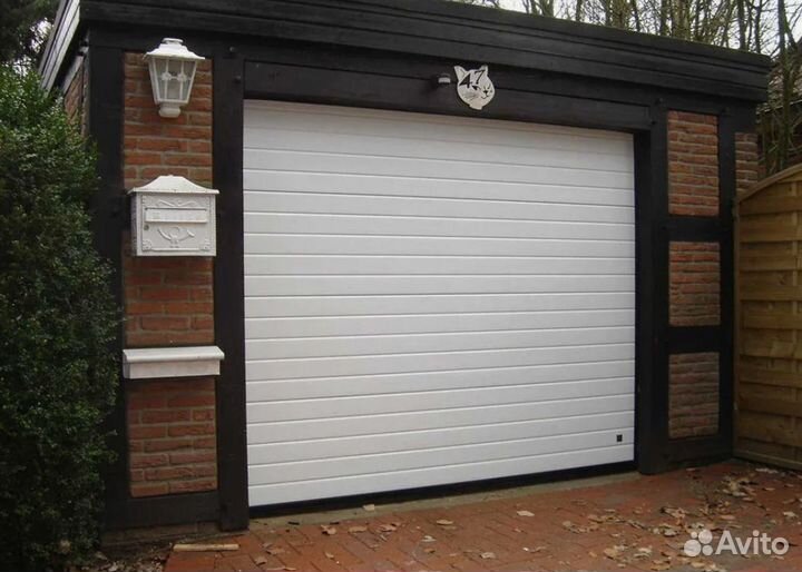 Автоматические гаражные секцинные ворота. Trend