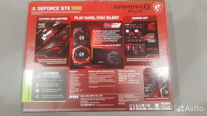 MSI GTX 1060 gaming X Plus 6G