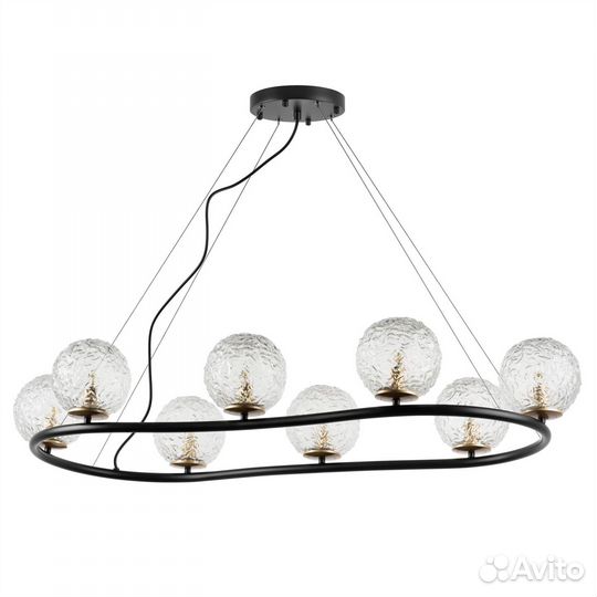 Люстра подвесная металл и стекло в спальню