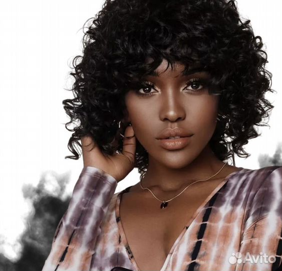 Парик темные кудри