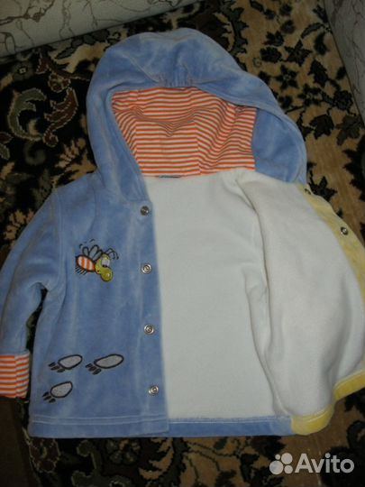 Костюм велюровый с утепленной подкладой 6-9 мес