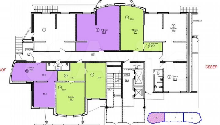 Коммерция на Черниговской БЦ Версаль 210 кв.м