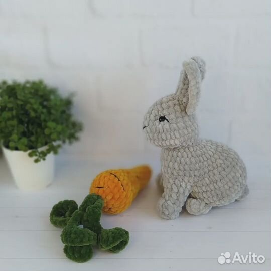 Игрушка вязаная, мишка, зайка, уточка Лалафанфан