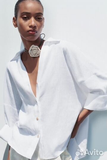 Льняная рубашка Zara