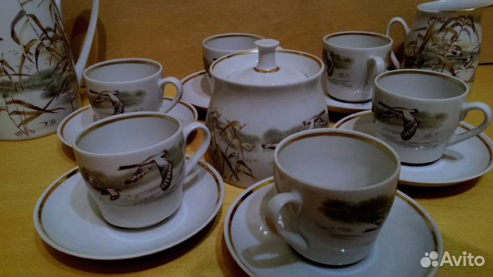 Чайный сервиз дфз Вербилки Лебеди редкость СССР