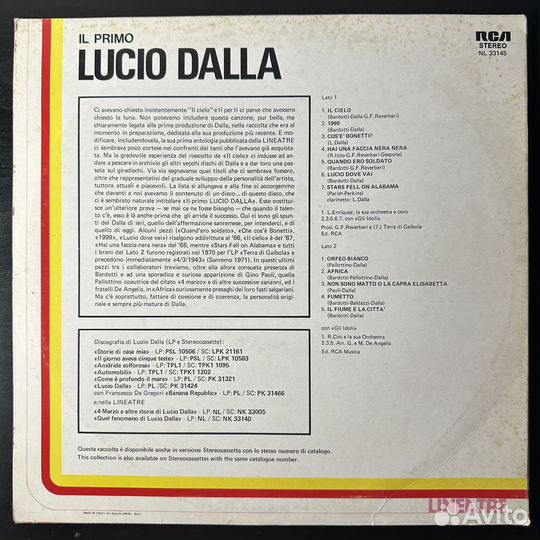 Lucio Dalla – Il Primo Lucio Dalla (Италия 1980г.)