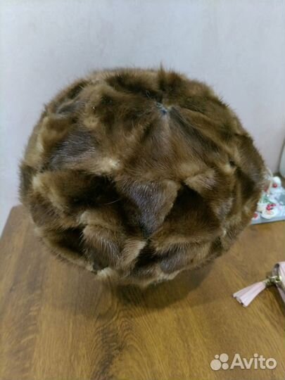 Берет женский норковый из кусочков
