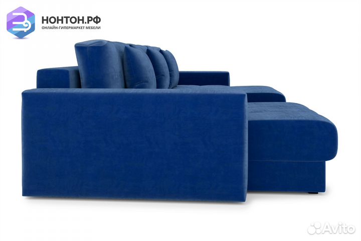 Диван п-образный тик-так Монарх М1О2 темно-синий
