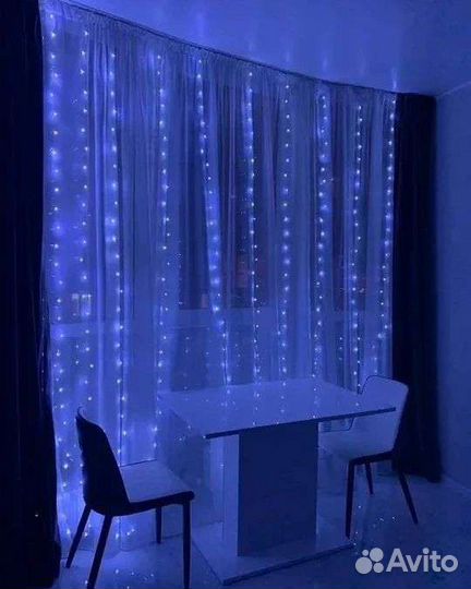 Гирлянда штора светодиодная 