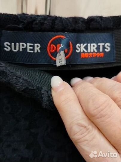 Юбка superdry Англия плотн эласт.кружево вискоза s