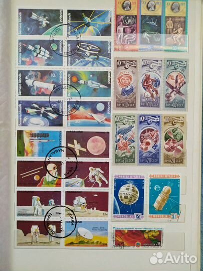Марки почтовые Космонавтика