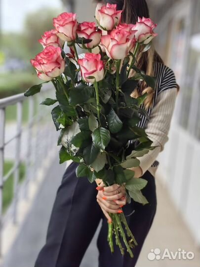 Розовые розы Цветы Букеты