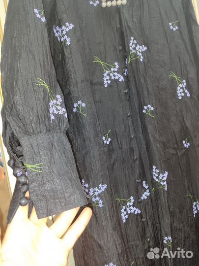 Платье халат длинное