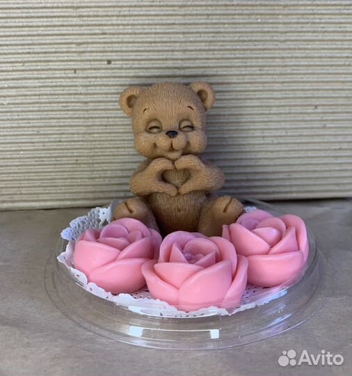 Мыло ручной работы мишка