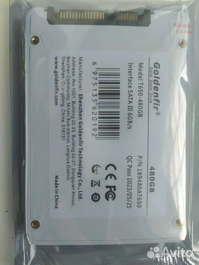Ssd 480gb+шнур SATA