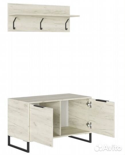 Лофт Прихожая Комплектация 1 Дуб Крафт Белый