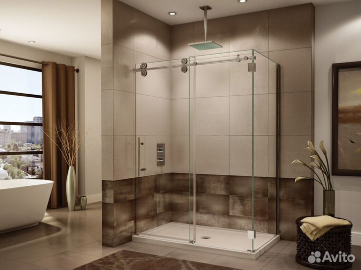 Стеклянные душевые кабины