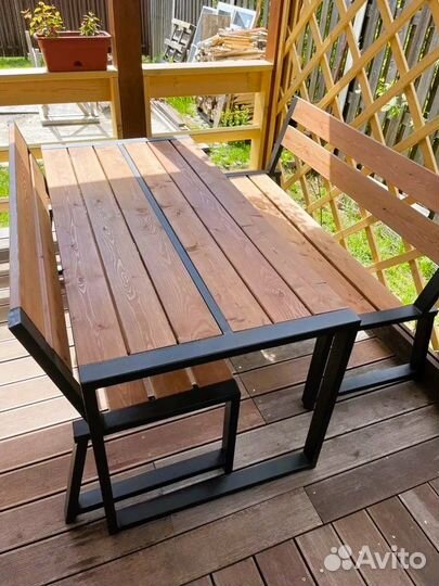 Уличная садовая мебель в стиле лофт