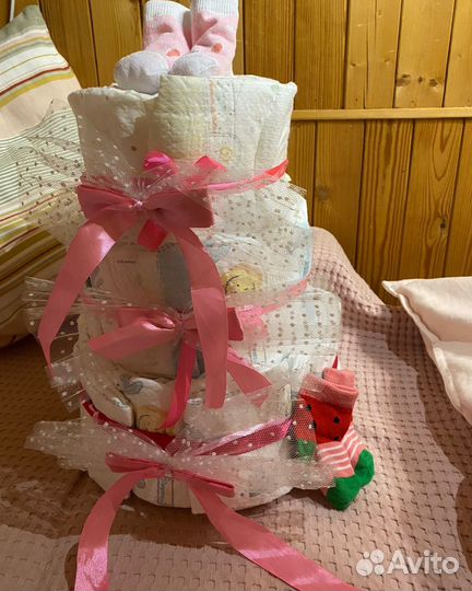 Торт из памперсов подгузников