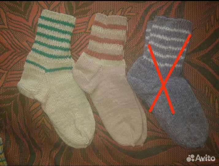 Носки мужские шерстяные, следки женские, пинетки