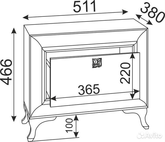 Тумба прикроватная Саванна М 03