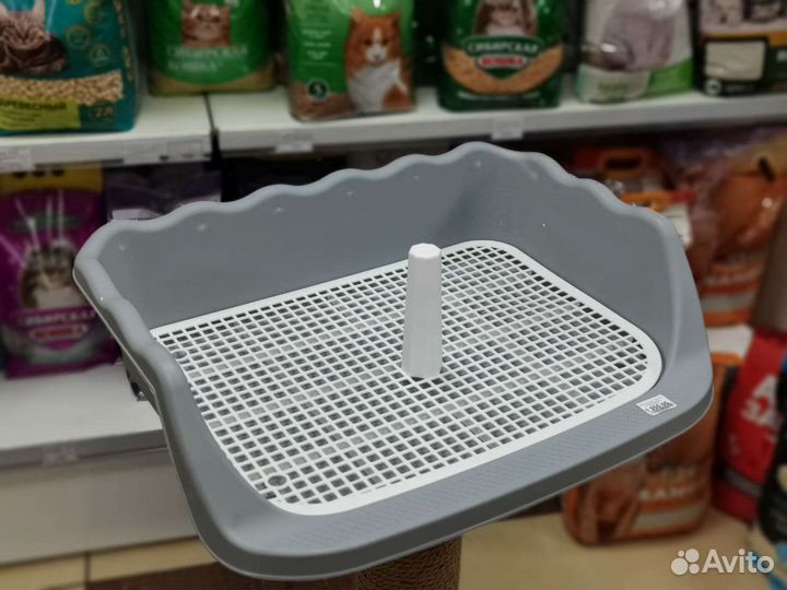 Туалет лоток для собак со столбиком