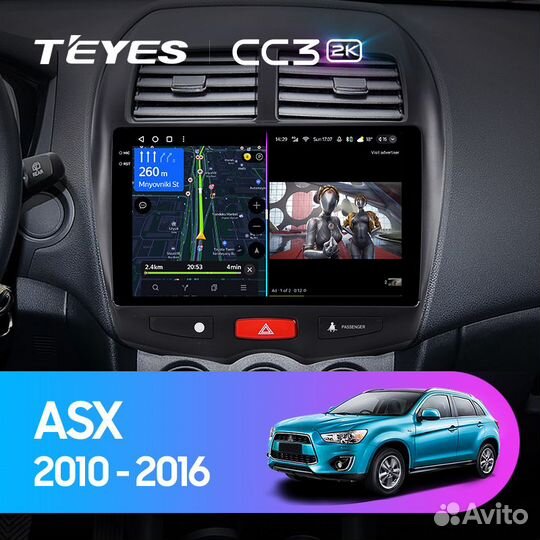 Магнитола teyes CC3 2K 6/128 Mitsubishi ASX
