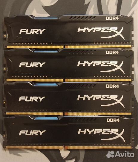 Оперативная память ddr4 Kingstone Fury 2x4Гб