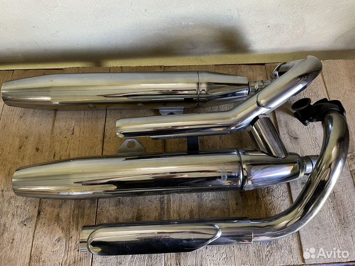 Выхлопная система на Yamaha Drag Star 400