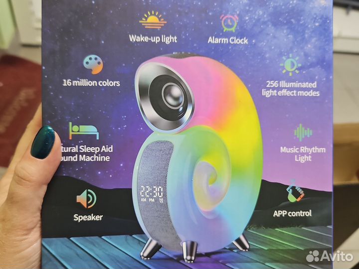 Bluetooth колонка светильник часы будильник