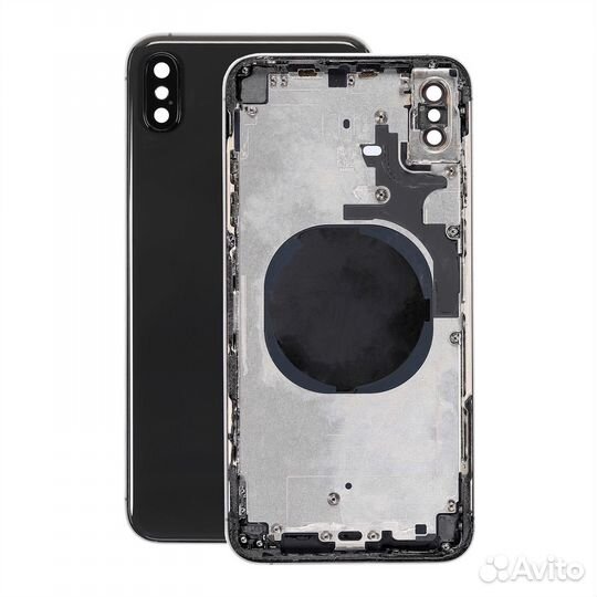 Корпус для iPhone X (Ростест) (черный) OEM