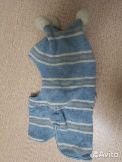 Шапка шлем Kerry зимний шерсть на 1-2 года