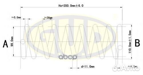 Пружина подвески GCS227554 G.U.D